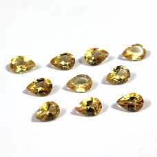 Citrine 4x6mm pear facet 0.39 cts